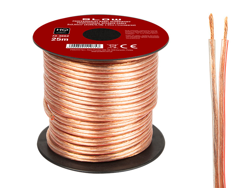 Blow Speaker Cables – 73-361# Speaker cable, 2x0.35 mm, transparent, 25 m – image 3