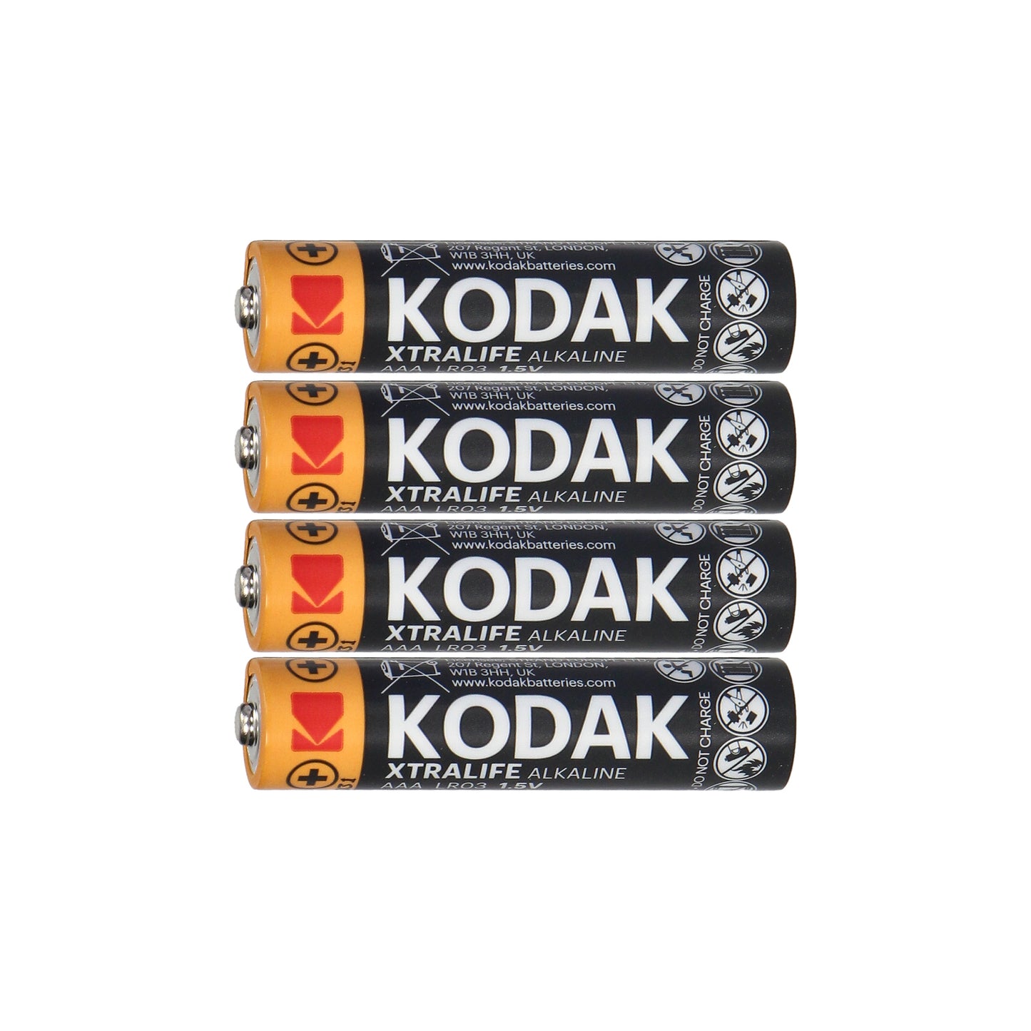 Orno Alkaline – Kodak XTRALIFE Alkaline AAA LR03 Batteries, 4-pack, foil packaging