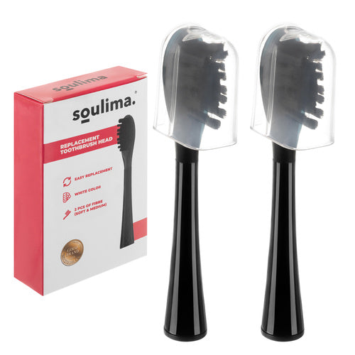 SOULIMA The remaining – Black Toothbrush Heads, 2-Pack, Soulima 26932 – image 4