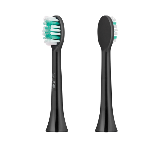 Teesa TEESA SONIC BLACK Medium Toothbrush Heads, Set