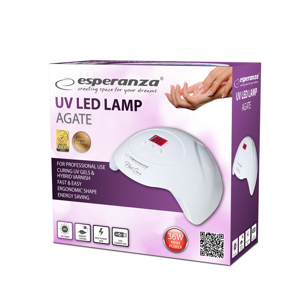 Esperanza EBN010 Esperanza UV LED Lamp for Agate Hybrid Nail Polish, 36W – image 4