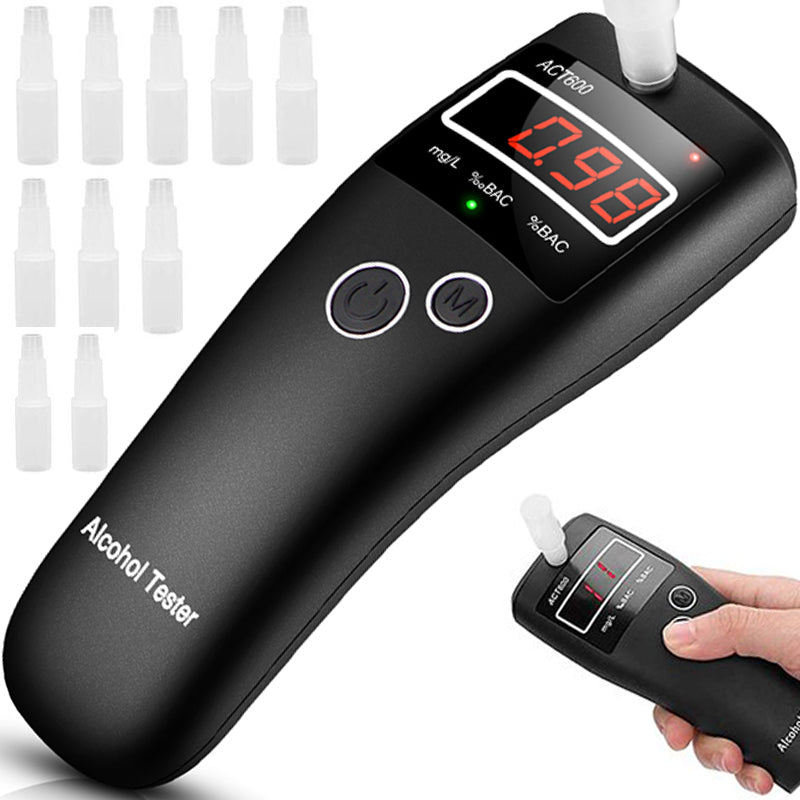 RTO Cosmetics – Precision Breathalyzer with 5 Calibrations and Mouthpieces - E263