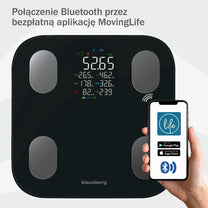 Klausberg Electronic bathroom scale with body composition analyzer, black, Klausberg, KB-7854 – image 11