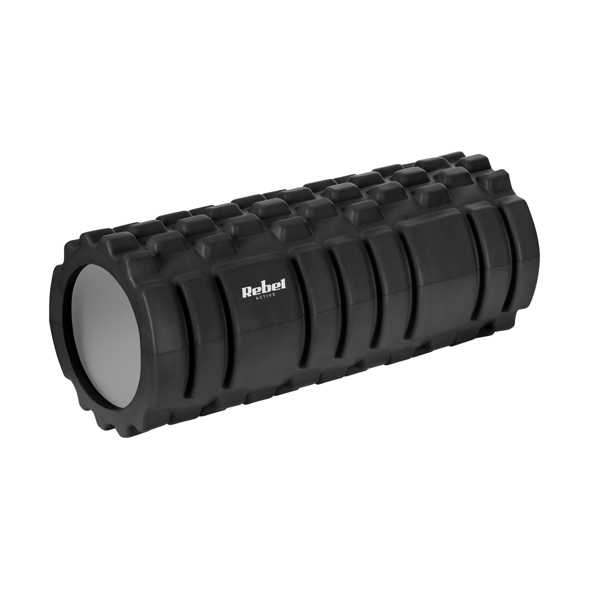 Rebel Massage roller with nubs, 14x33 cm, black, EVA material, REBEL ACTIVE