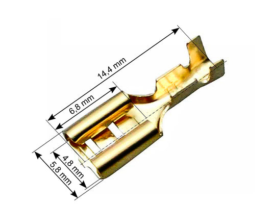 Blow Connectors – 43-106# Uninsulated flat female connector, 4.8/0.5, 100 pcs.