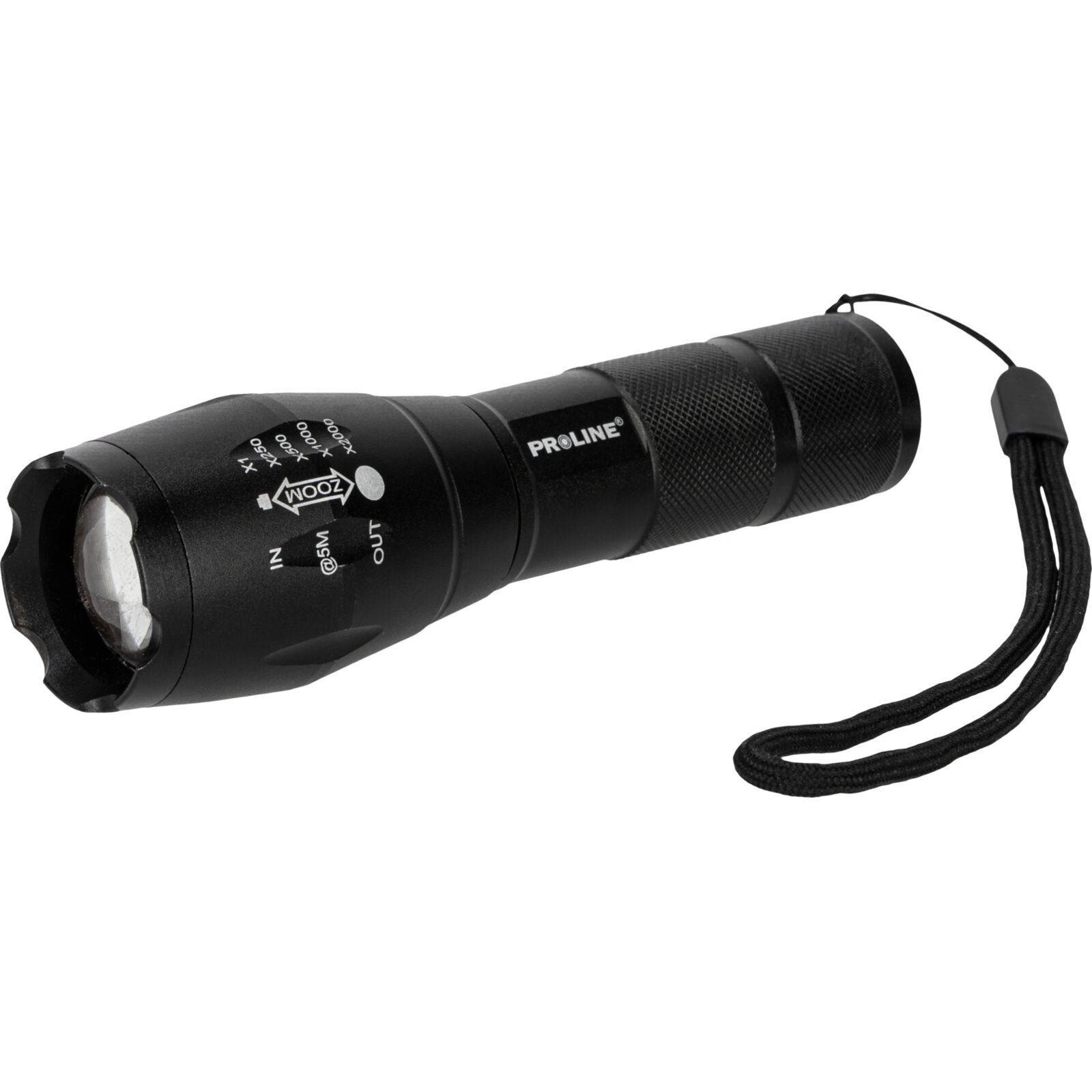 Proline Aluminum flashlight, 200 lm, 3xAAA, 5 modes: light, zoom, Proline
