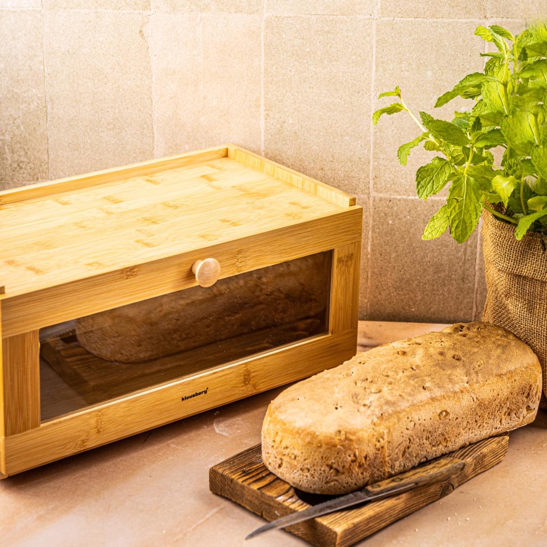 Klausberg Bread – Bamboo bread box, acrylic front, 35.5×24×18 cm, Klausberg, KB-7923 – image 20