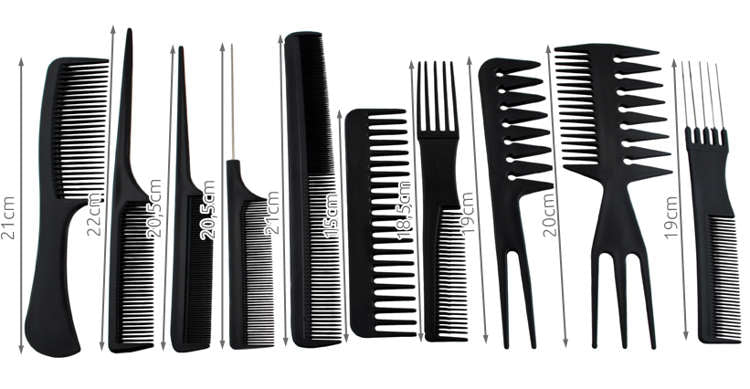 SOULIMA Combs, brushes, and sprayers – Hairdressing combs - set of 10 – image 7