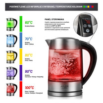 ADLER Electric kettles – AD 1247 1.7-liter glass kettle with temperature control – image 31