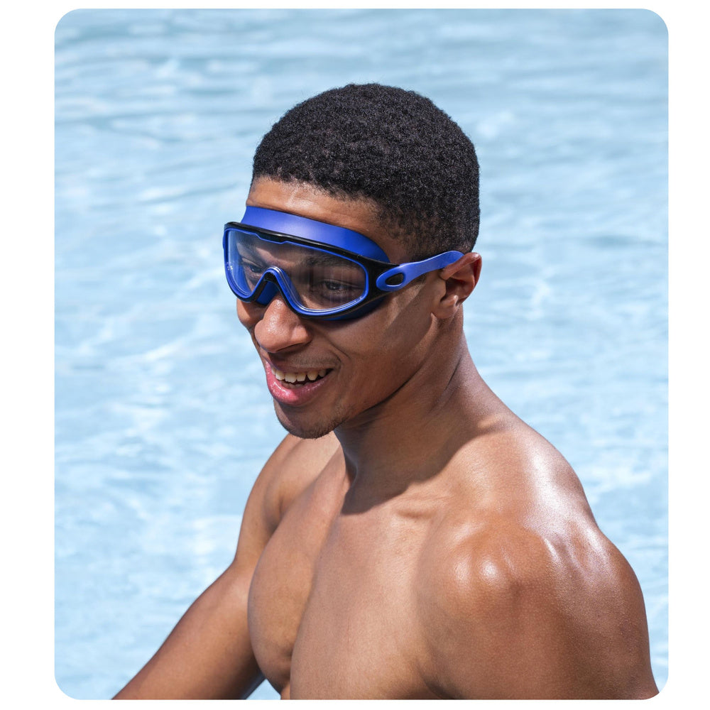 BESTWAY Swim caps – Bestway 21194 Adjustable Black and Blue Swimming Goggles – image 3