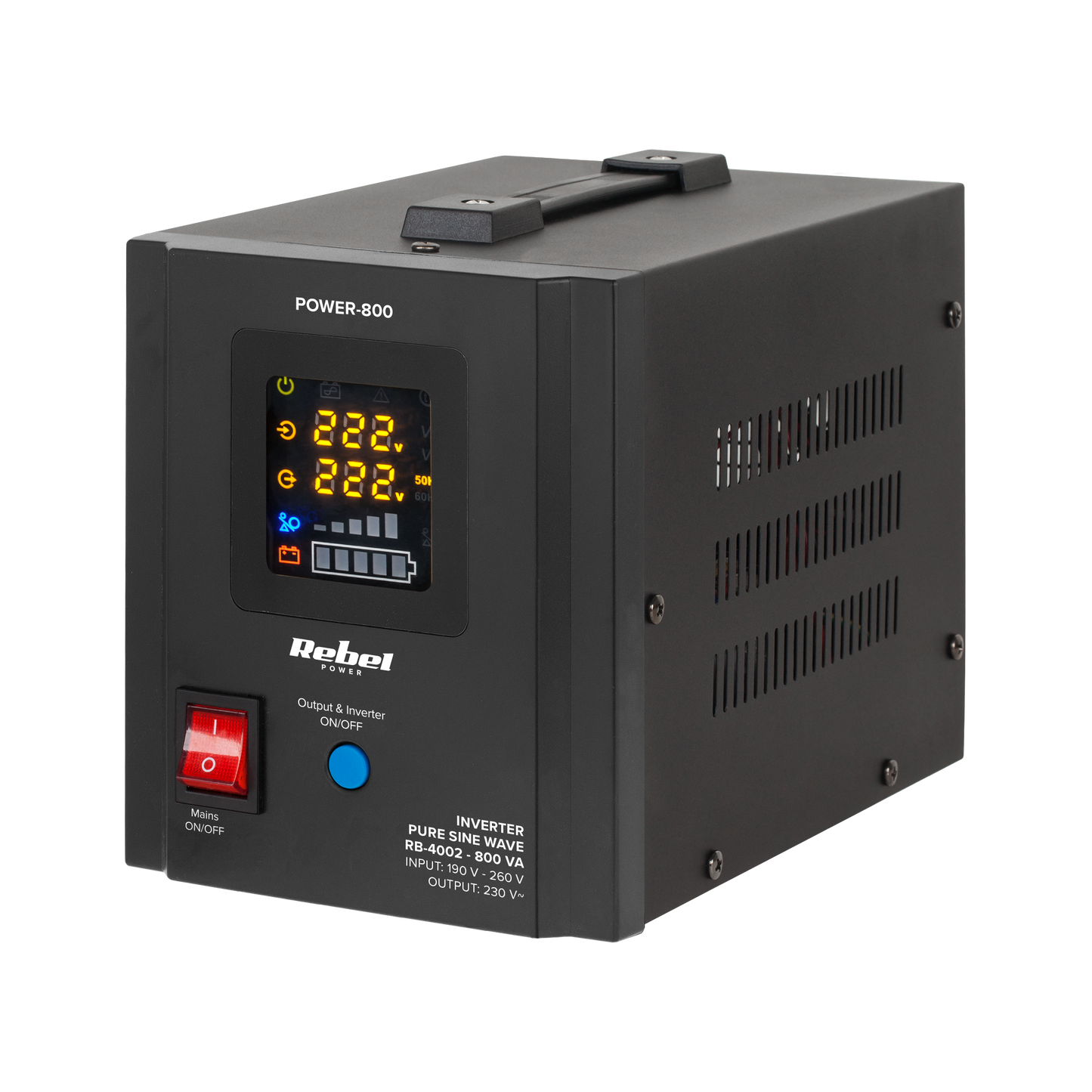 Rebel Rebel POWER-500 Emergency Power Supply - a pure sine wave inverter with a charging function 12V 230V 500VA/300W – image 7