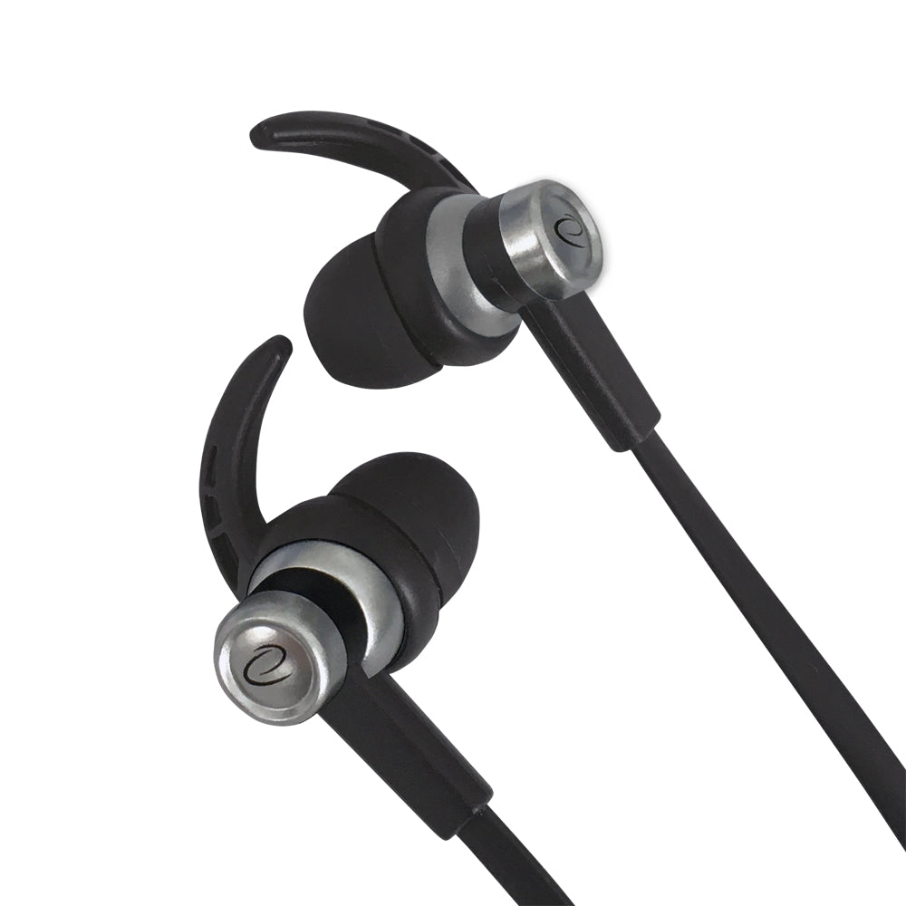 Esperanza EH201KS Esperanza In-Ear Headphones with Microphone and Volume Control, EH201, Black and Silver