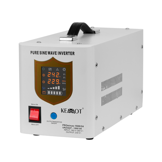 Kemot KEMOT PROsinus-1500/24 Uninterruptible Power Supply (UPS) — a power converter with a pure sine wave output and a charging function — 24V, 230V, 1500VA/1050W
