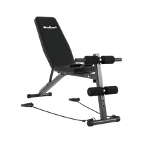 Rebel Inclined training bench with leg locks and rubber bands, REBEL ACTIVE