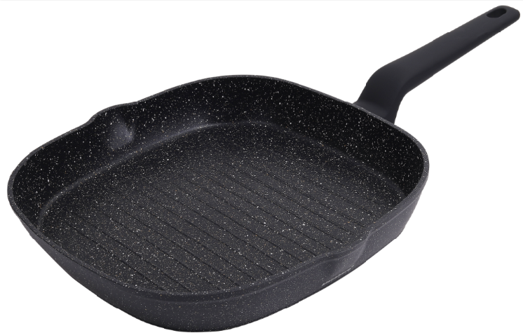 Klausberg Frying pans – Frying pan, black-marble pattern, 24 cm diameter, Klausberg – image 2