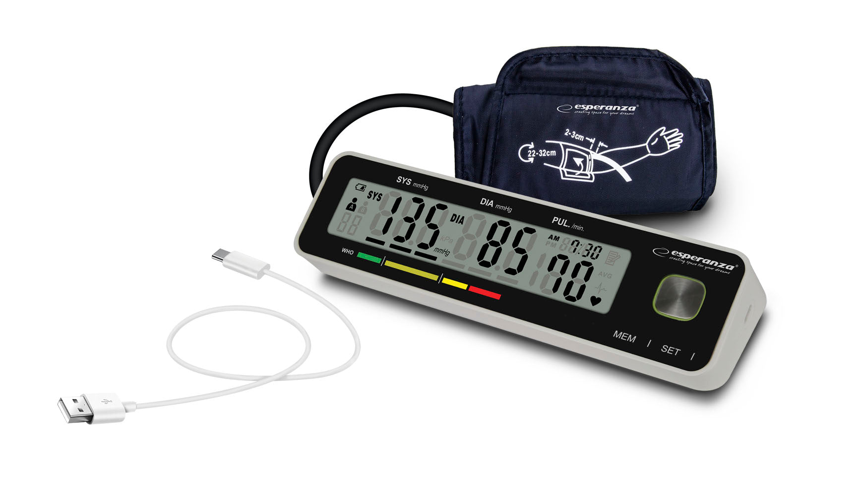 Esperanza Blood Pressure Monitors – ECB009 Esperanza Fervor Upper-Arm Blood Pressure Monitor – image 3