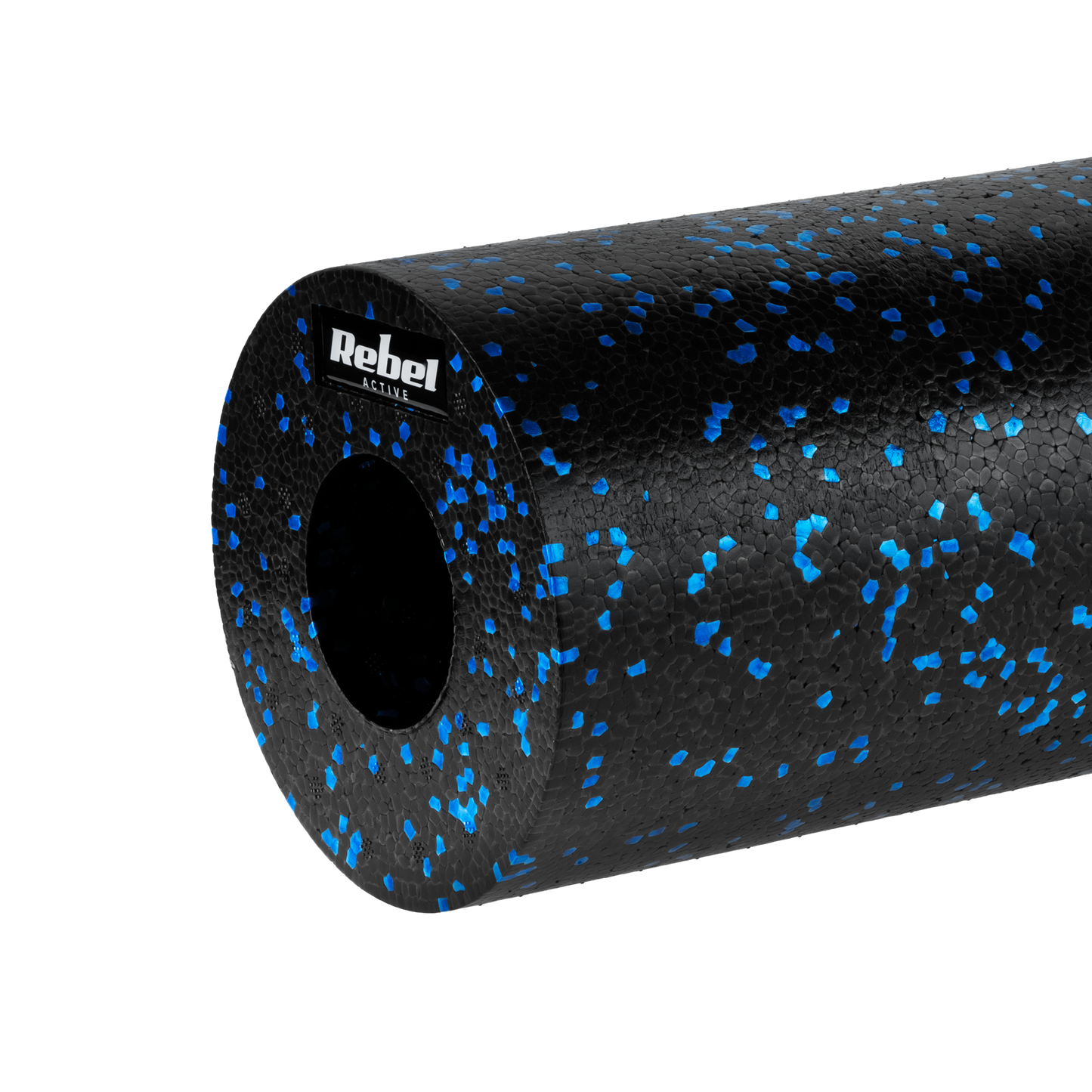 Rebel Massage roller, smooth foam roller, 15x30 cm, black and blue, EPP material, REBEL ACTIVE – image 4