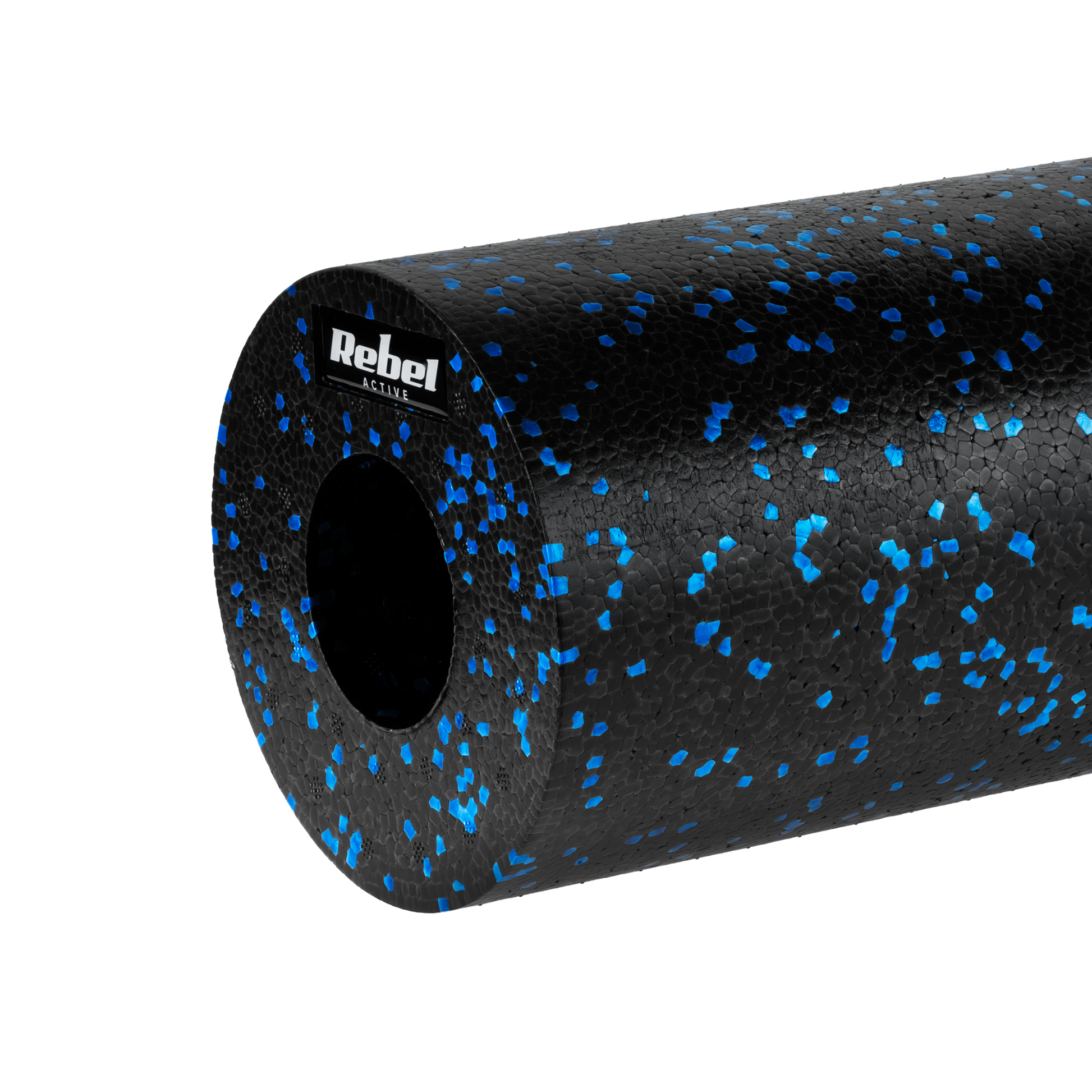 Rebel Massage roller, smooth foam roller, 15x30 cm, black and blue, EPP material, REBEL ACTIVE – image 4