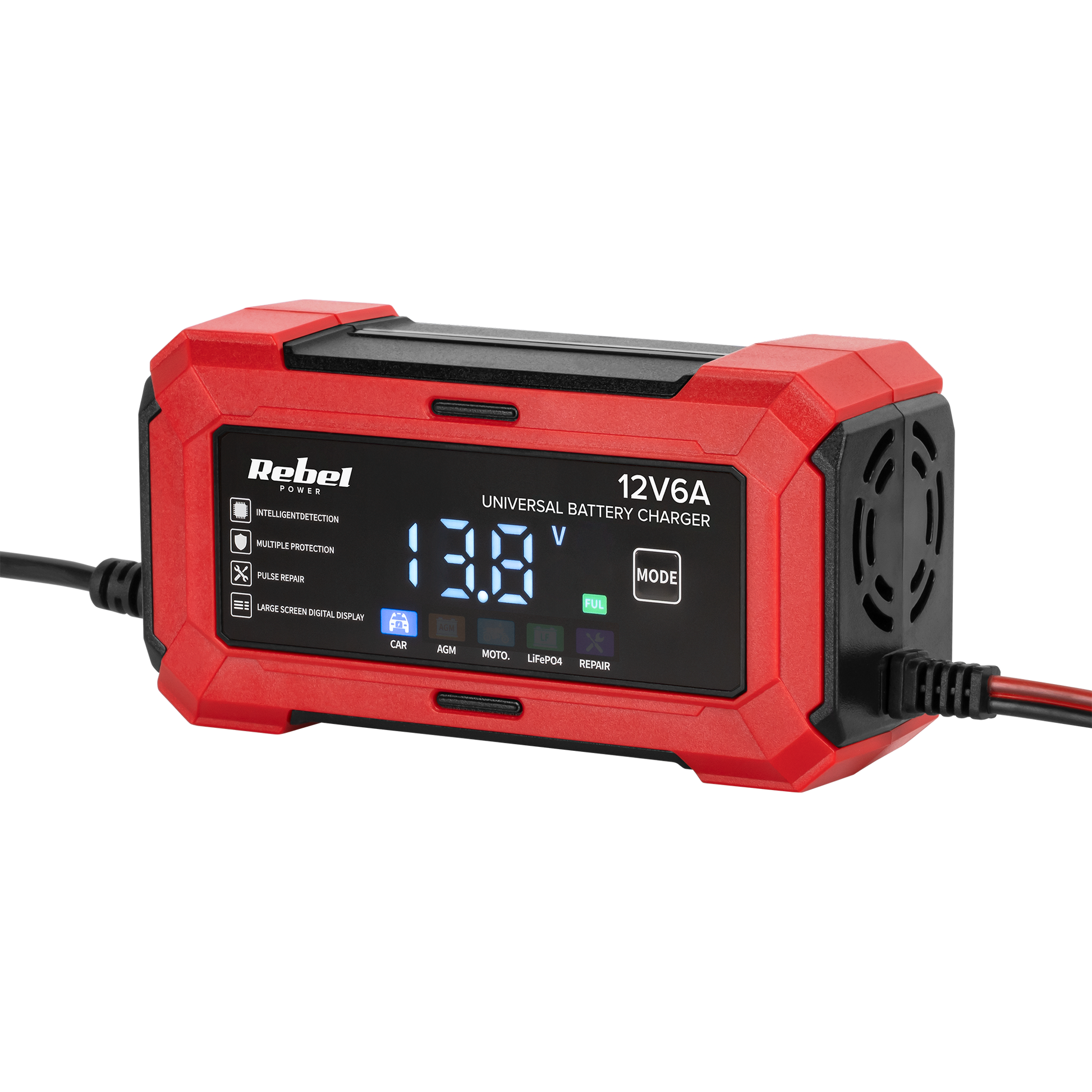 Rebel Universal Charger for AGM/LifePo4 Gel Batteries (2–100 Ah) – image 2