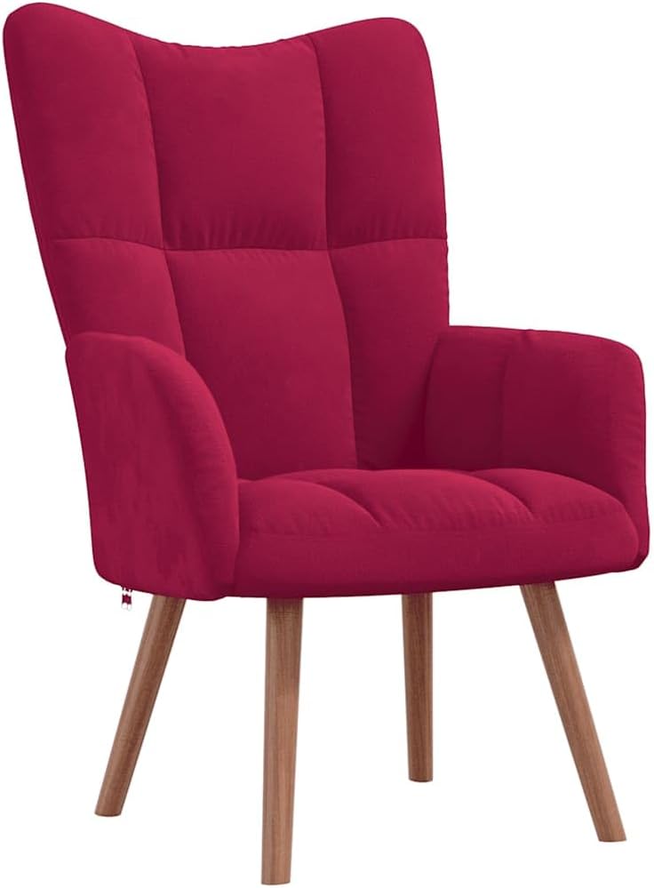 vidaXL Recliner Chair, Armchair with Steel Frame, Wooden Legs, Relaxing Chair, Upholstered Chair with Armrest, TV Chair, Living Room, Modern, Light Green Velvet - Carlat