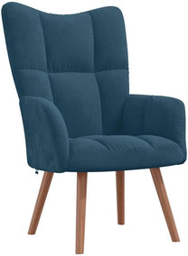 vidaXL Recliner Chair, Armchair with Steel Frame, Wooden Legs, Relaxing Chair, Upholstered Chair with Armrest, TV Chair, Living Room, Modern, Light Green Velvet - Carlat