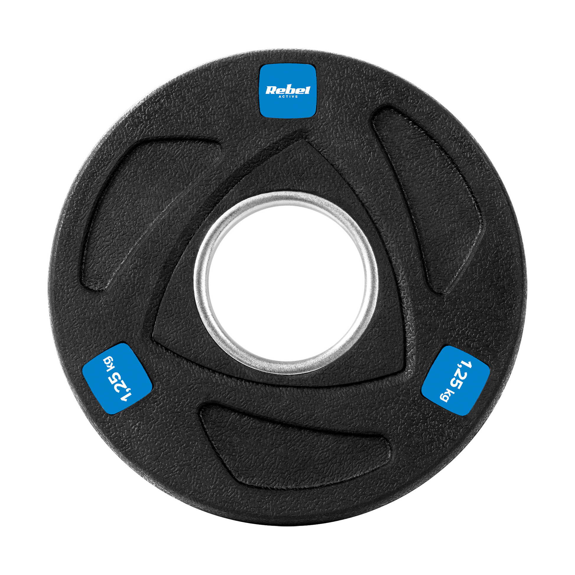 Rebel Rubber-coated cast iron Olympic weights, set of 4 x 1.25 kg, 51 mm hole, REBEL ACTIVE – image 3