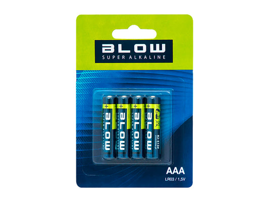Blow 82-513# Blow Super Alkaline AAA LR3 Batteries, 4-Pack Blister Pack