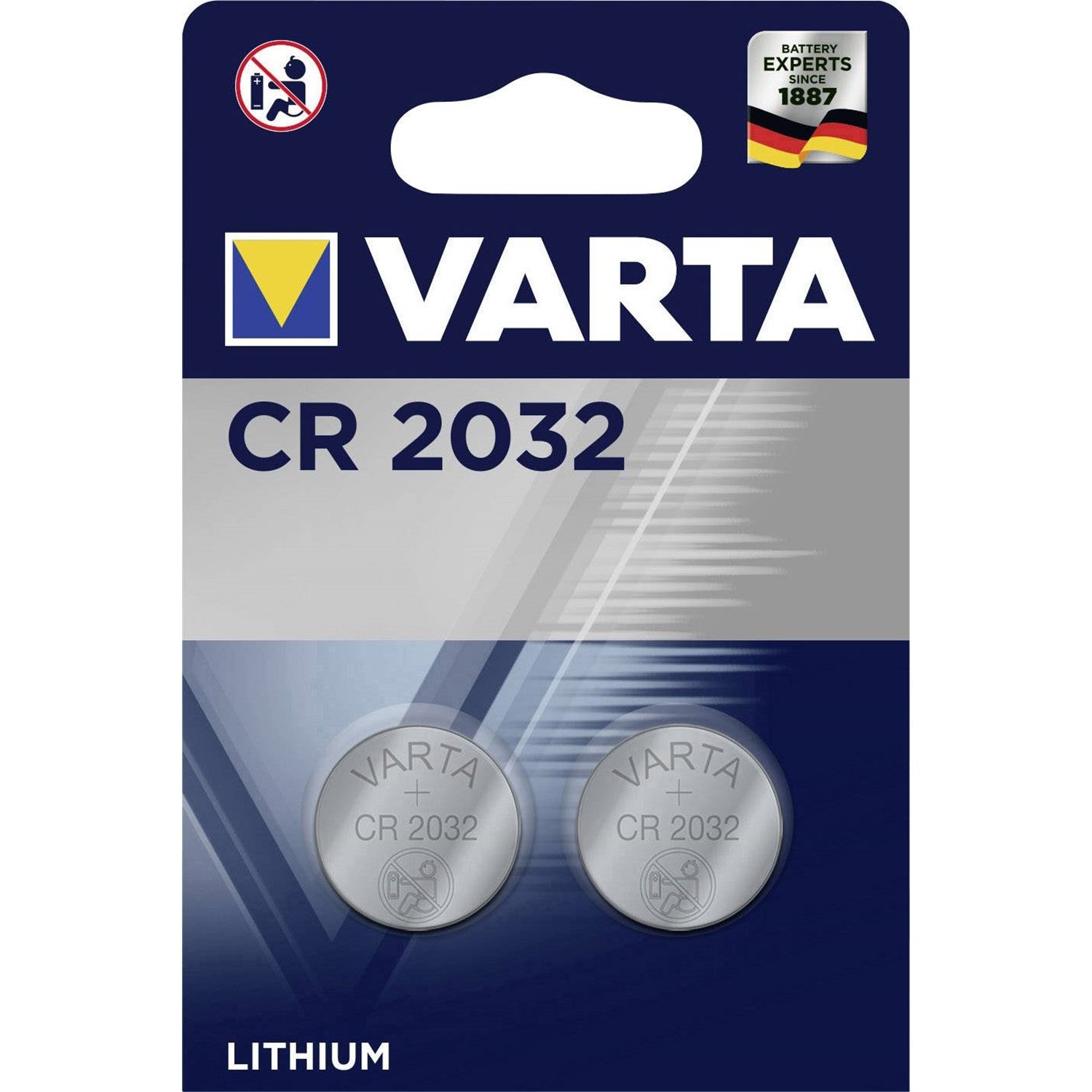 Varta Alkaline, coin-cell – 2 CR-2032 CR2032 3V lithium batteries by Varta