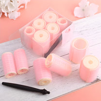 RTO 6-piece set of thick hair rollers for lifting curls, 3 sizes, with a handle – image 2