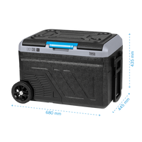 Teesa TEESA Professional Compressor-Powered Portable Refrigerator with Freezing Function, 40L, DC 12/24, AC 230V, battery-powered option, large wheels and a sturdy handle, Bluetooth, two compartments – image 4
