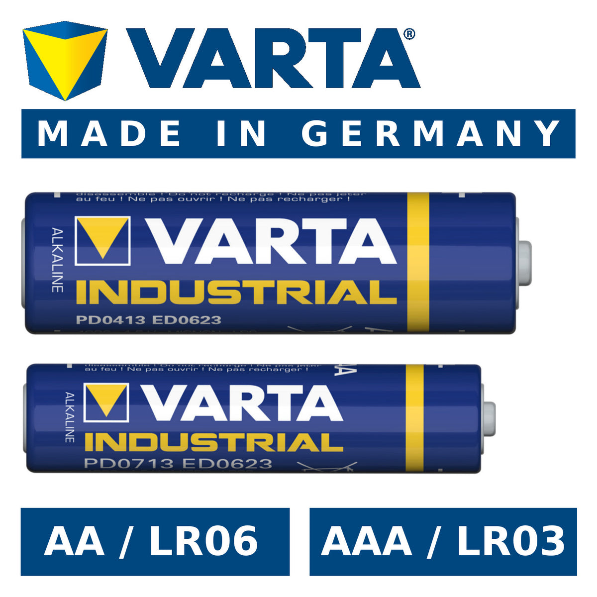 Varta Alkaline – 1x Varta Industrial 4003 R-03 LR03 AAA Alkaline Battery – image 3