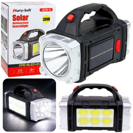 LEAN The remaining – HB-1678 38W Multifunctional Wide-Angle Solar LED Flashlight