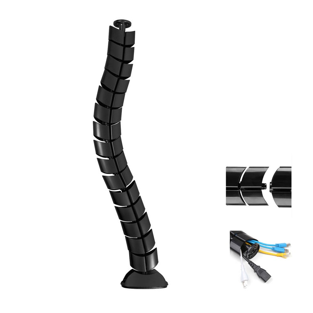 Maclean Covers – Maclean Desk Cable Organizer/Cover, 75 cm, Black, MC-768 B