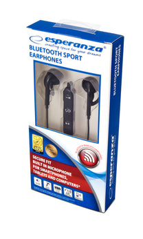 Esperanza Wireless – EH187K Esperanza Bluetooth Sports Earbuds, Black – image 2