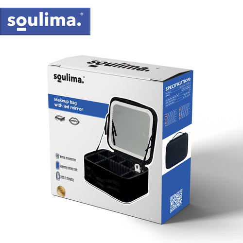 SOULIMA The remaining – Soulima 27236 Cosmetic Case with LED Mirror – image 3