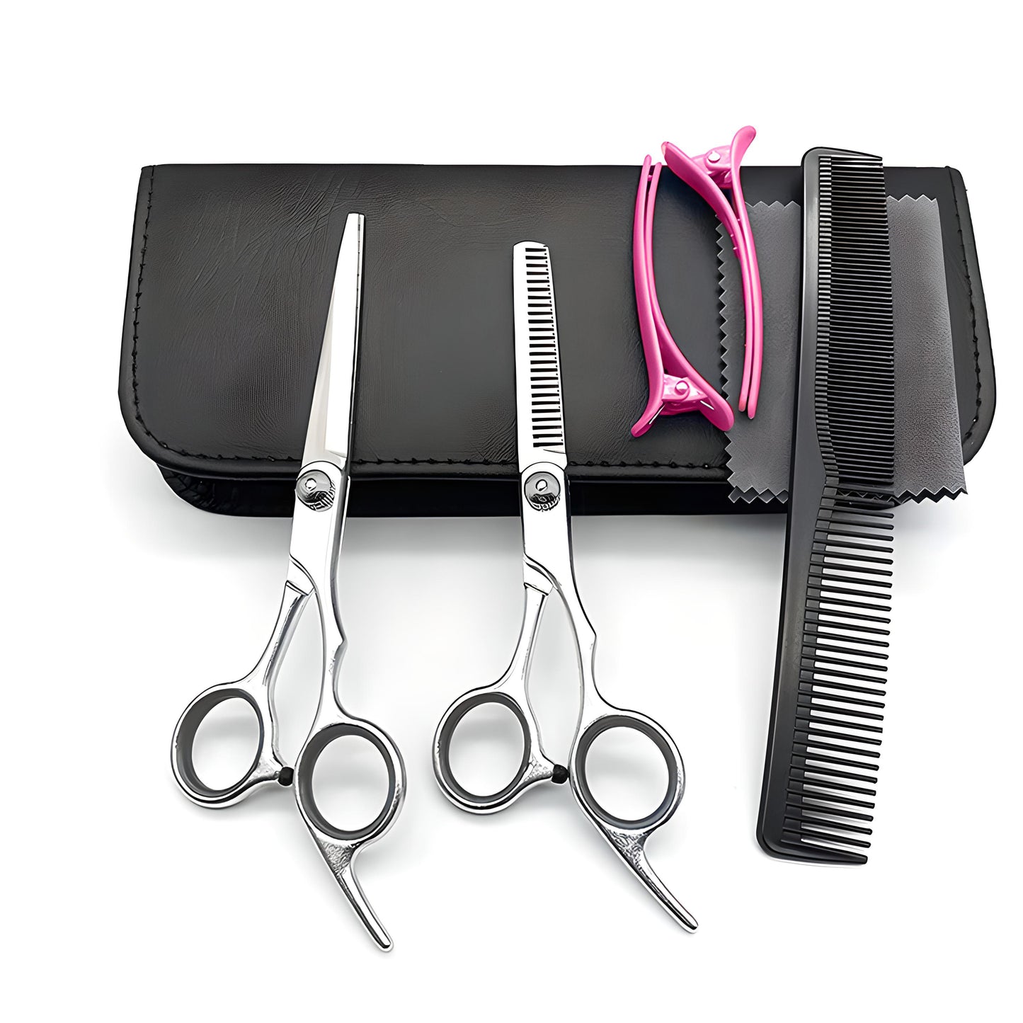 RTO XXL Hairdressing Set: Professional Thinning Shears for Hair and Beards, 7-Piece Set – image 2