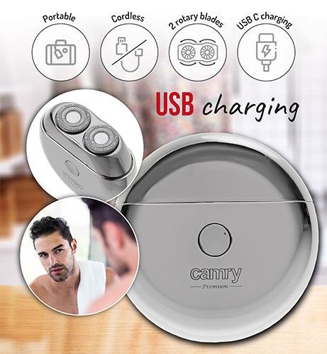 CAMRY Shavers – CR 2938 Travel Shaver with 2 Heads and USB – image 9