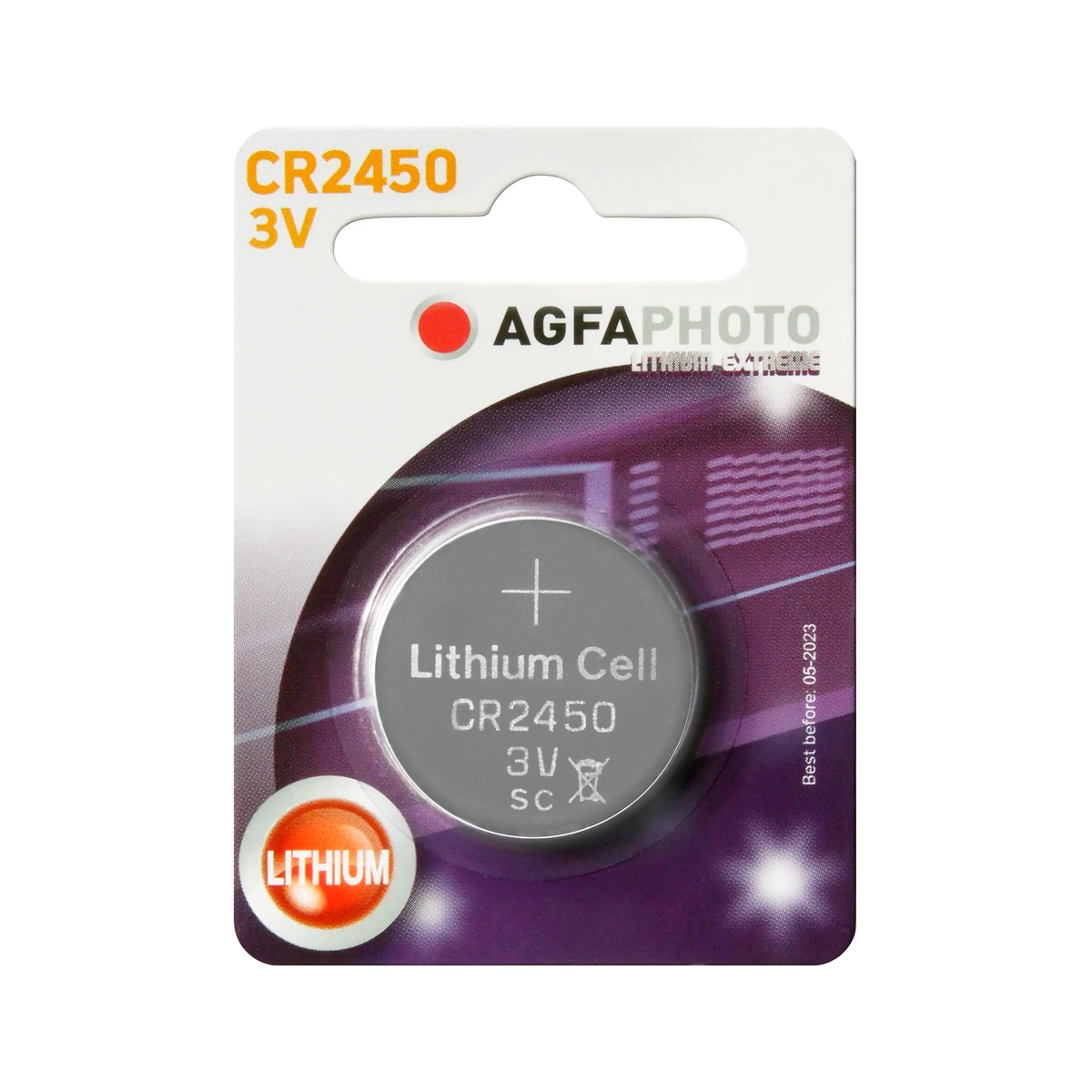 AGFA Alkaline, coin-cell, and – AgfaPhoto CR2450 Battery, 1 per blister pack