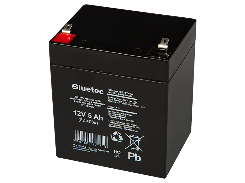 Blow Gel batteries – 82-402# Bluetec 6V 5Ah gel battery 100x71x49_4.8 – image 2