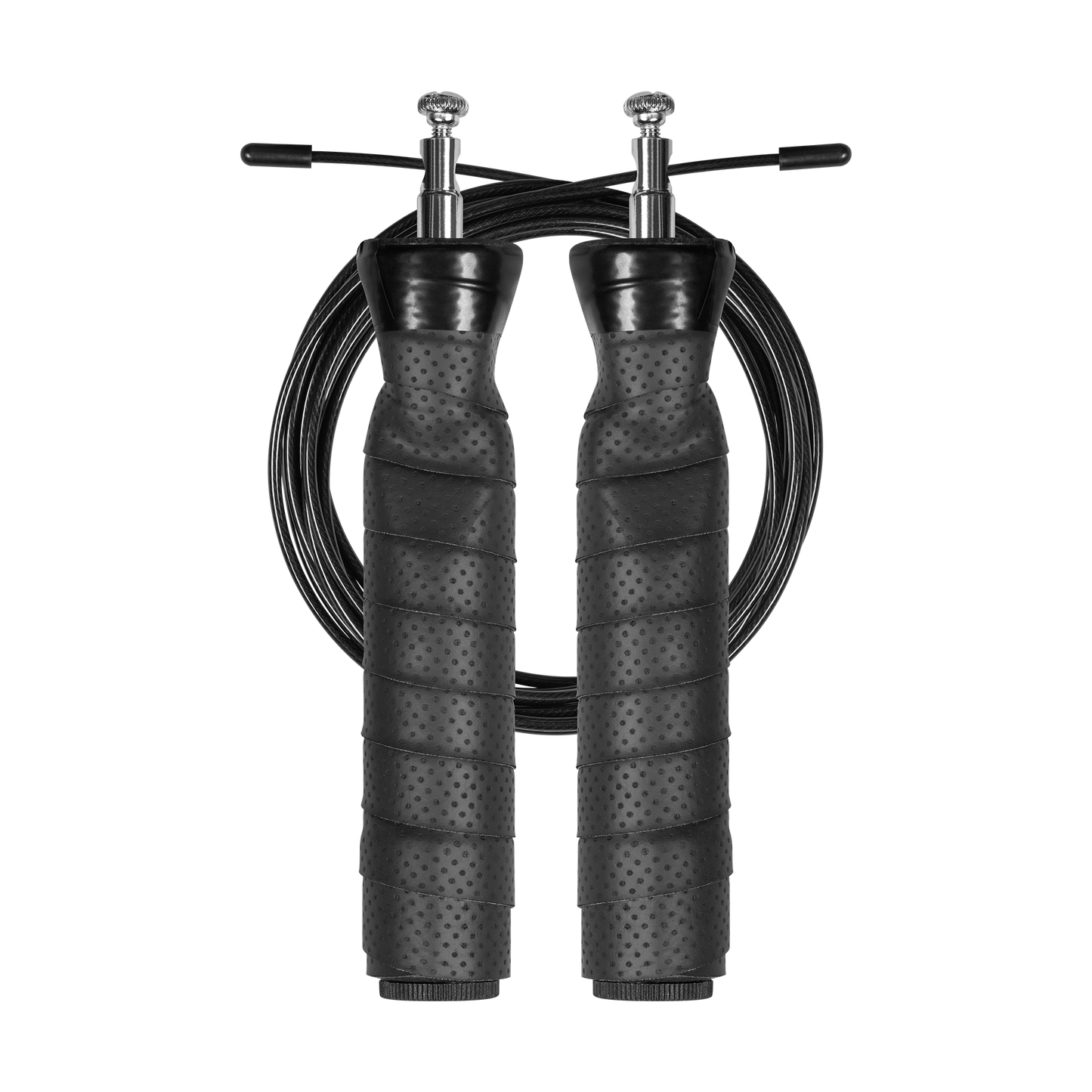 Rebel Boxing jump rope with rubber handle, 2x100g weights, and metal bearing, 300 cm, adjustable, REBEL ACTIVE