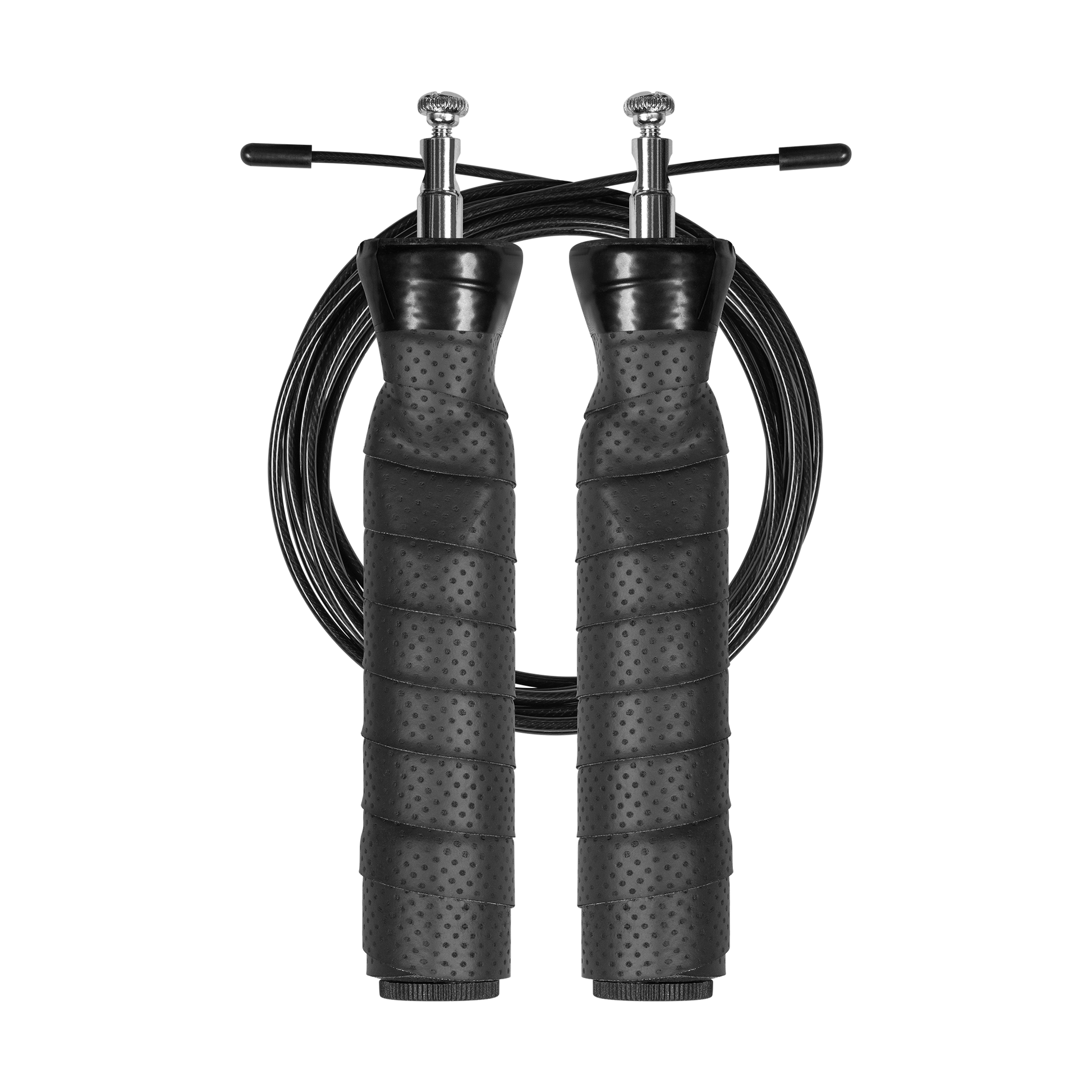 Rebel Boxing jump rope with rubber handle, 2x100g weights, and metal bearing, 300 cm, adjustable, REBEL ACTIVE