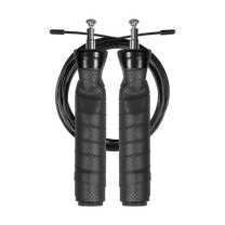 Rebel Boxing jump rope with rubber handle, 2x100g weights, and metal bearing, 300 cm, adjustable, REBEL ACTIVE