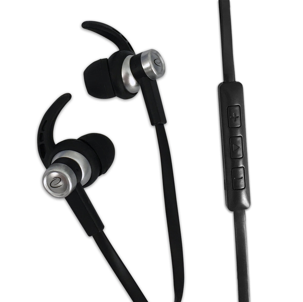 Esperanza EH201KS Esperanza In-Ear Headphones with Microphone and Volume Control, EH201, Black and Silver – image 2