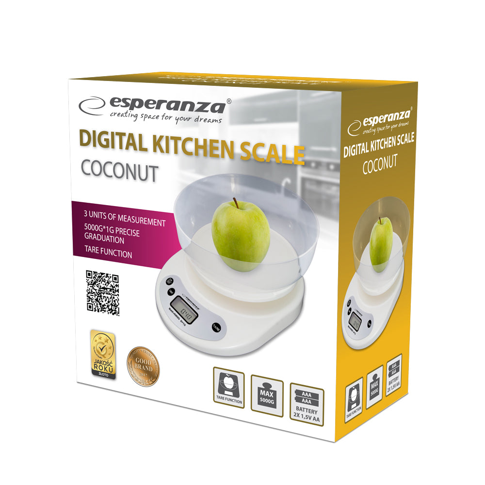 Esperanza Kitchen scales – EKS007 Esperanza Kitchen Scale with Coconut Bowl – image 3