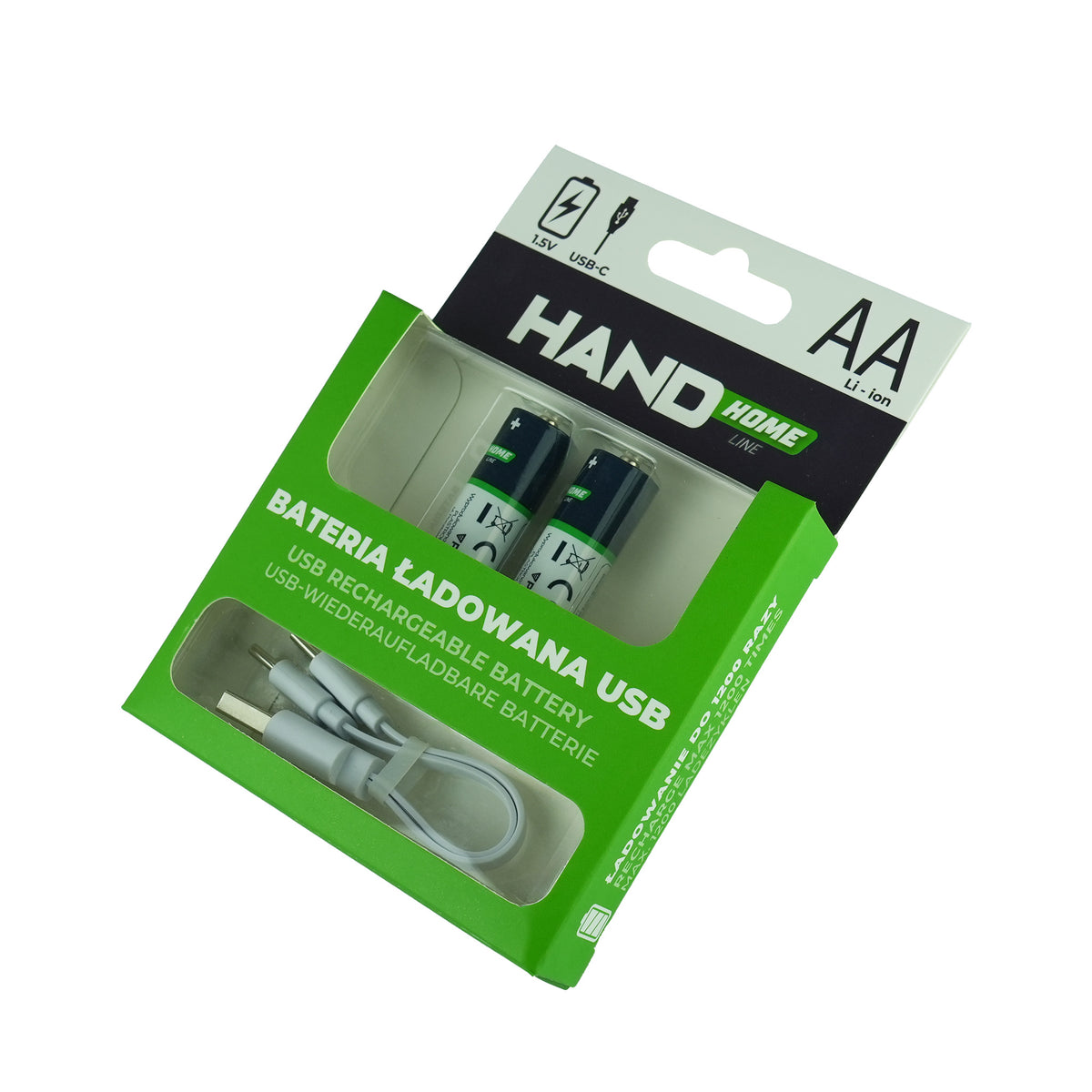 PLASTROL Rechargeable batteries: 9V (6F22) – USB-C rechargeable battery, 2600 mWh, 2xAA – image 3