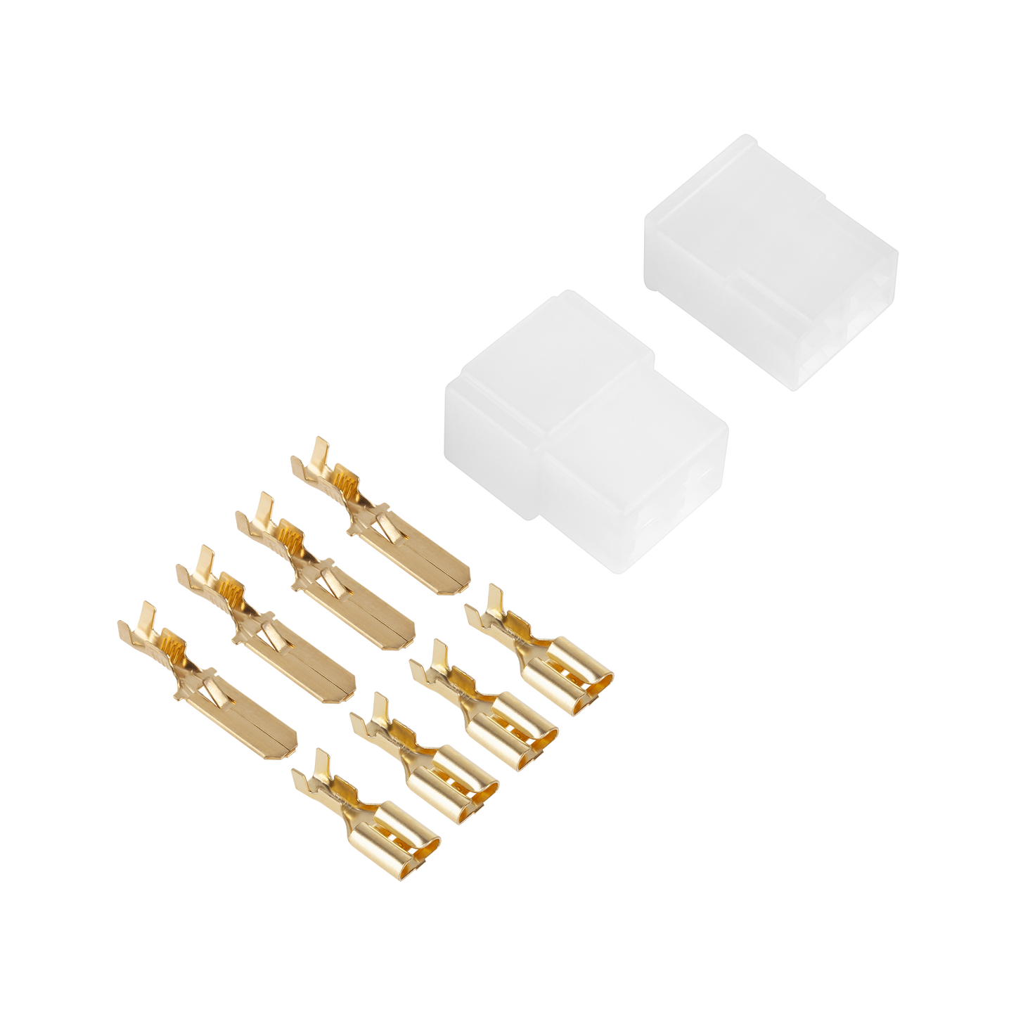 LP Connector housings and pins – 4-pin connector housing (plug + socket)
