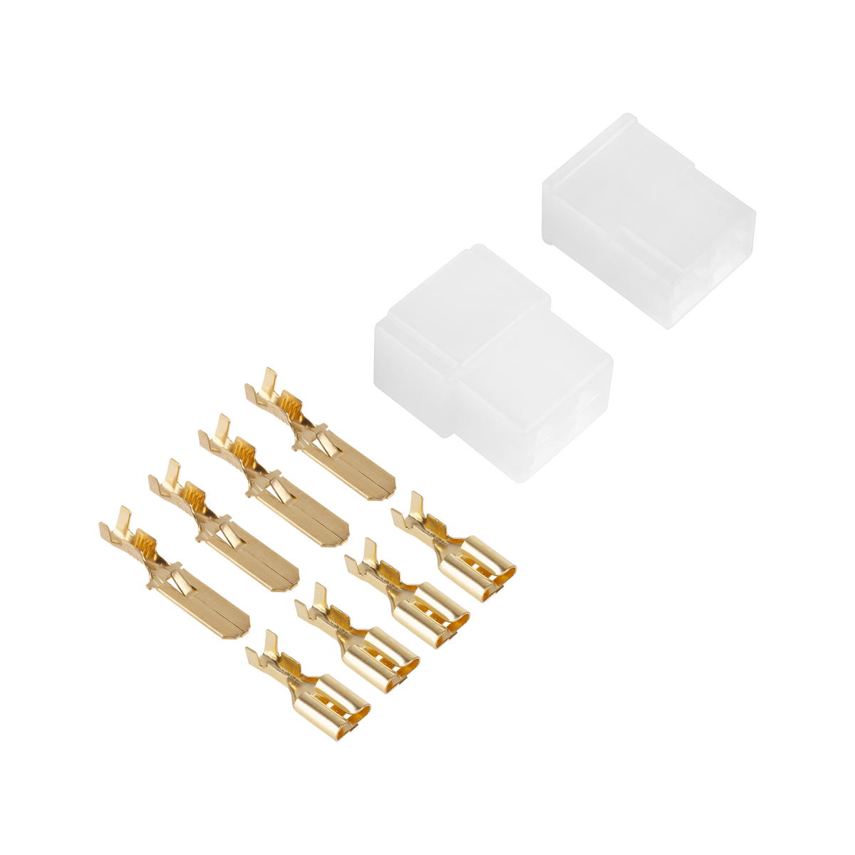 LP Connector housings and pins – 4-pin connector housing (plug + socket)