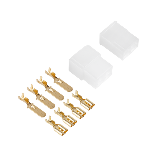 LP Connector housings and pins – 4-pin connector housing (plug + socket)