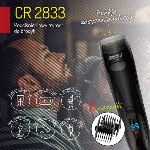 CAMRY Shavers – CR 2833 Vacuum Beard Trimmer – image 11