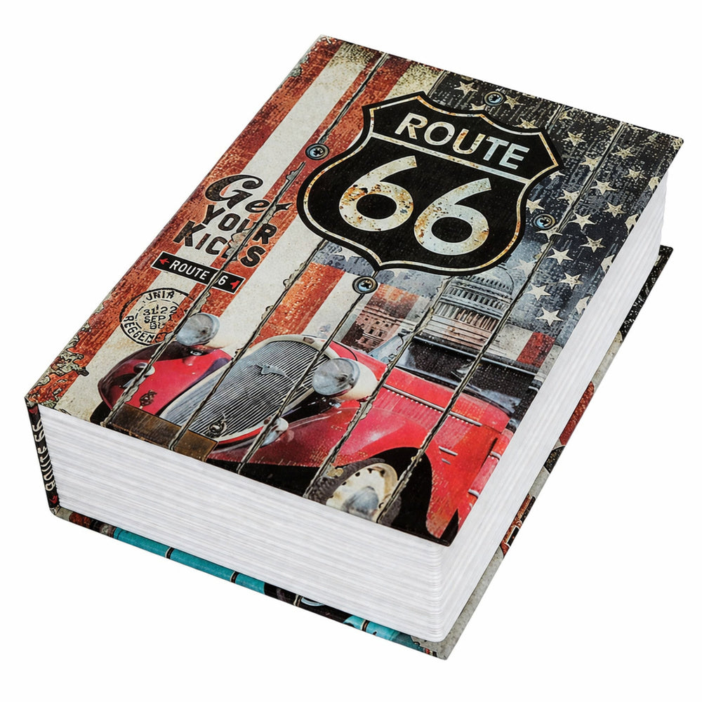 LEAN TOYS Book: Key-Locked Safe, Small Cash Box, Money Safe, Route 66, Large – image 4